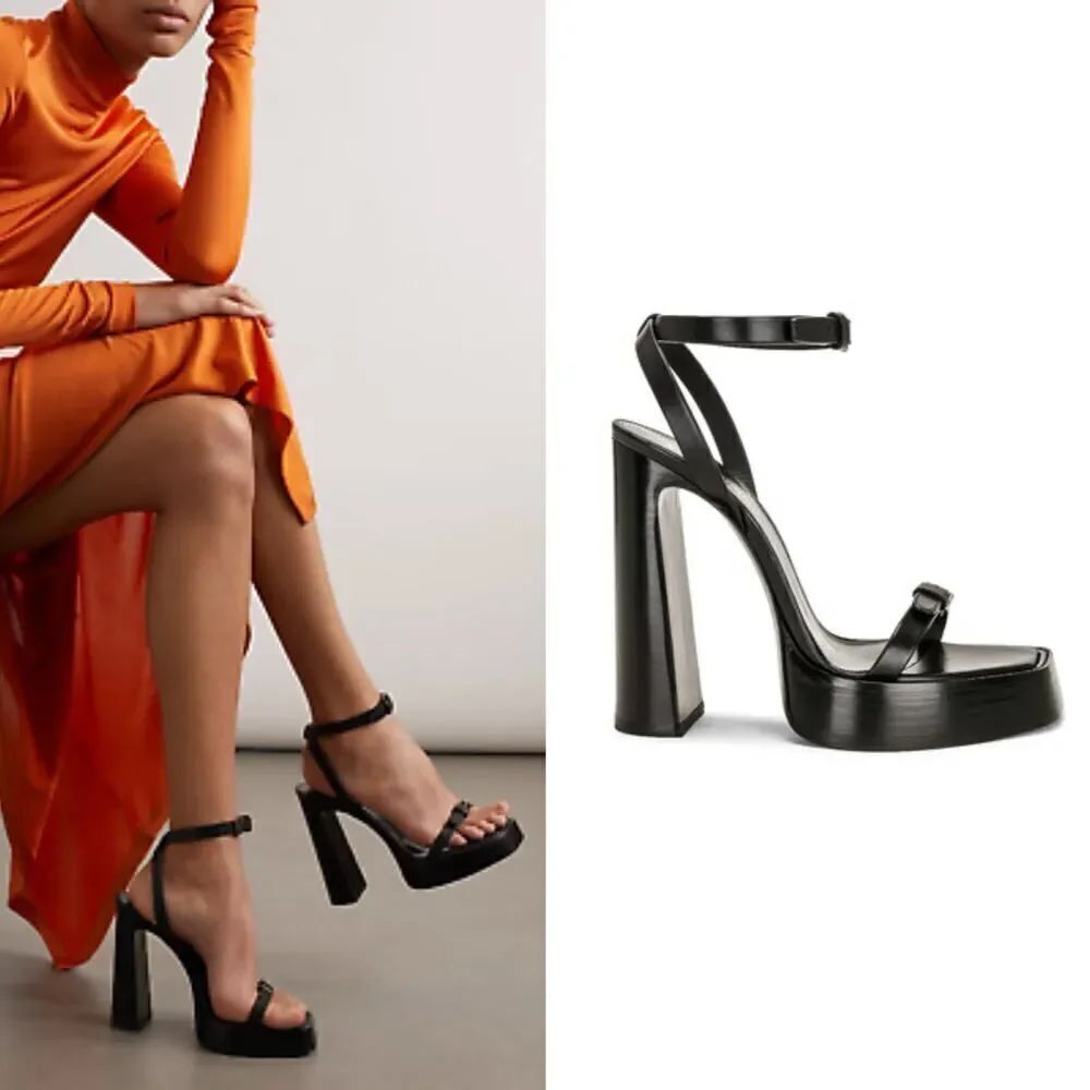 SAINT LAURENT platz 105mm Platform Sandal black 38.5